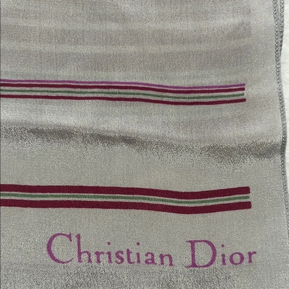 Dior Striped Pink and Gray Scarf
